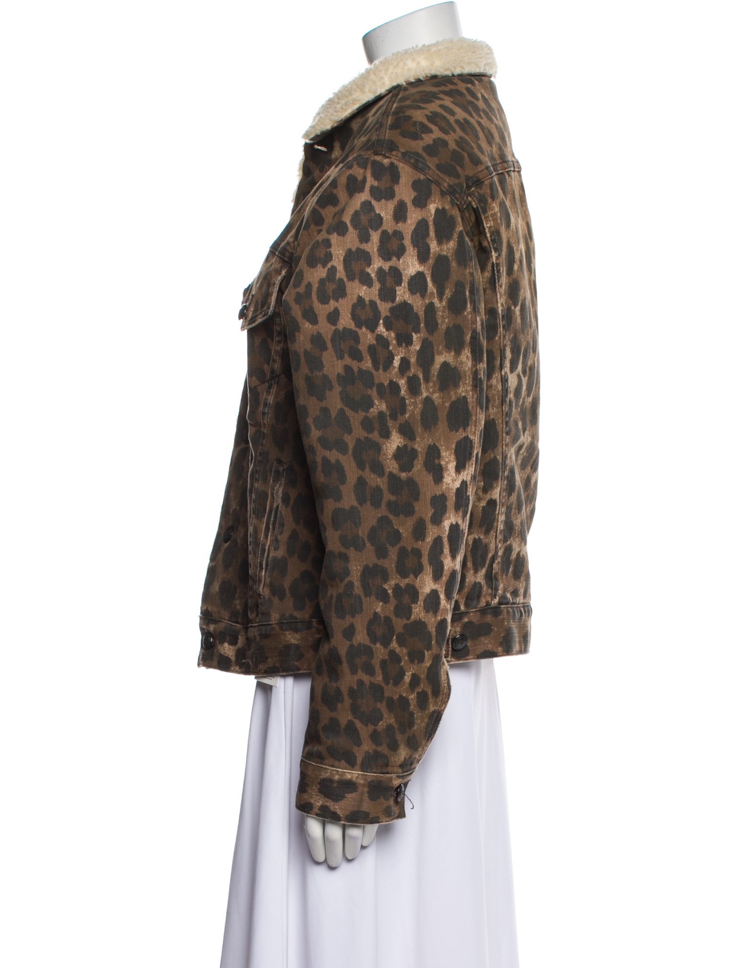 R13 Animal Print Faux Fur Jacket